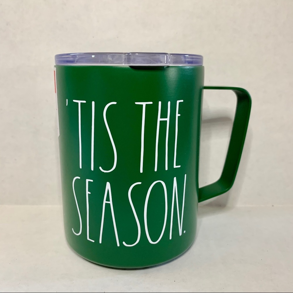 NEW Rae Dunn Tis The Season Tumbler Mug Green